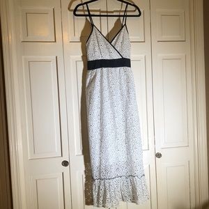 Black White Slip Dress Mint Green adjustable spaghetti Straps flounce ruffle SZS